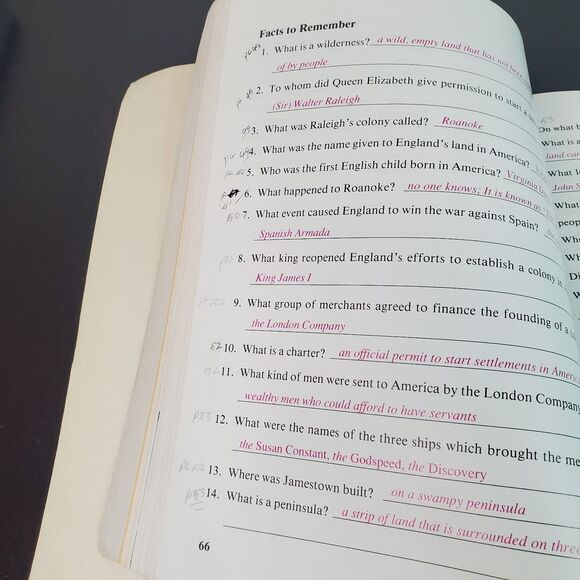 A Beka History Of Our United States 4th Grade Student Text Book Teachers Ed 1990 - Picture 12 of 14